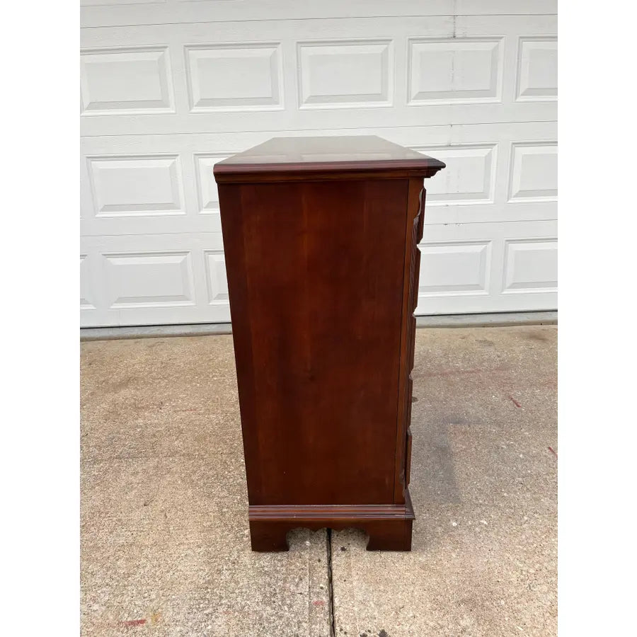 10-Drawer Georgian Style Banded Mahogany Chest of Drawers