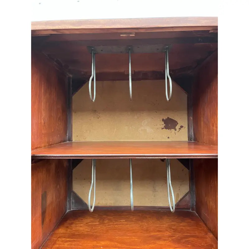 1960s Mid-Century Modern Cherry Vinyl Record Cabinet