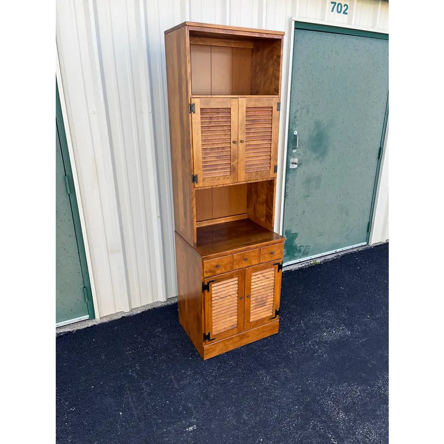 1980s Ethan Allen Maple and Birch Cabinet