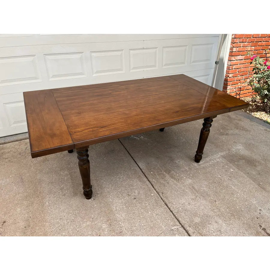 Rustic Walnut Farmhouse Extension Dining Table