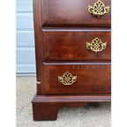 10-Drawer Georgian Style Banded Mahogany Chest of Drawers