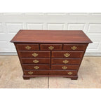 10-Drawer Georgian Style Banded Mahogany Chest of Drawers