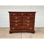 10-Drawer Georgian Style Banded Mahogany Chest of Drawers