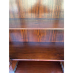 1950s Genuine Mahogany Two Piece Buffet Hutch Display Cabinet by Georgetown Galleries