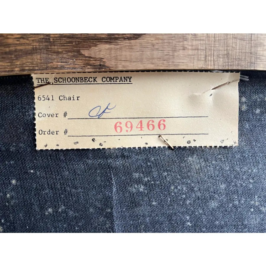 1950s Henredon Schoonbeck Waxed Canvas Oak Gaming Chairs- Set of 4