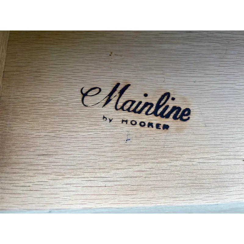 1960s Hooker Mainline 10-Drawer Walnut Long Dresser With Reversible Sliding Doors