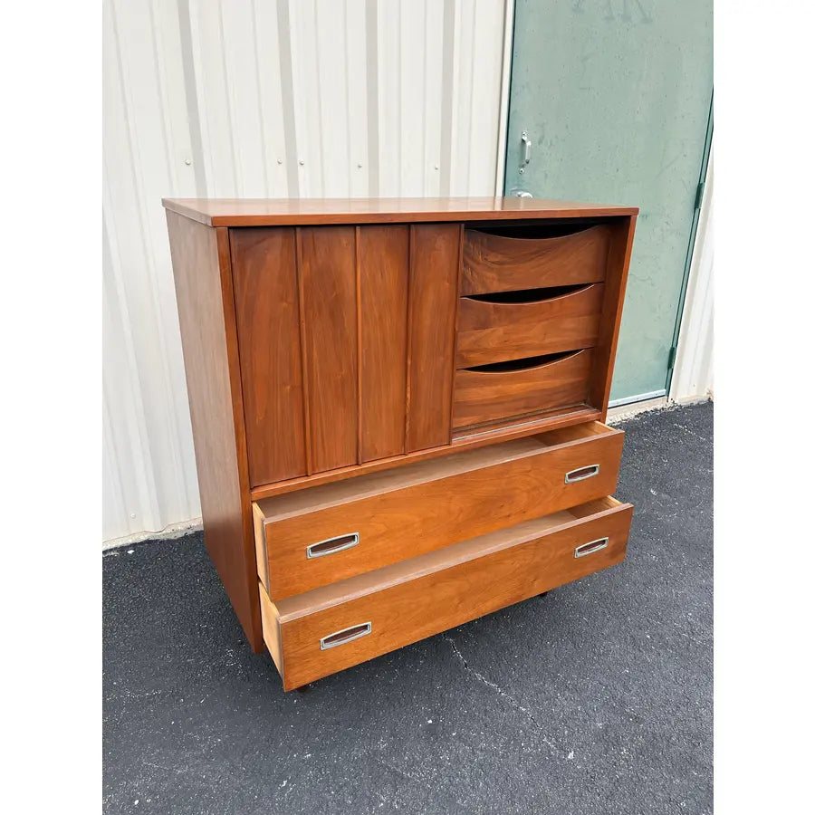 1960s Hooker Mainline Walnut Tall Dresser