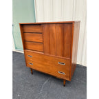 1960s Hooker Mainline Walnut Tall Dresser