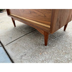 1960s Mainline by Hooker Walnut Four Drawer Tall Chest of Drawers- Newly Refinished