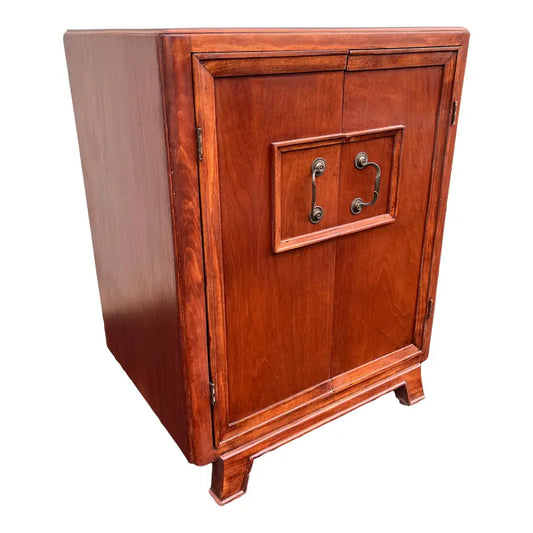 1960s Mid-Century Modern Cherry Vinyl Record Cabinet