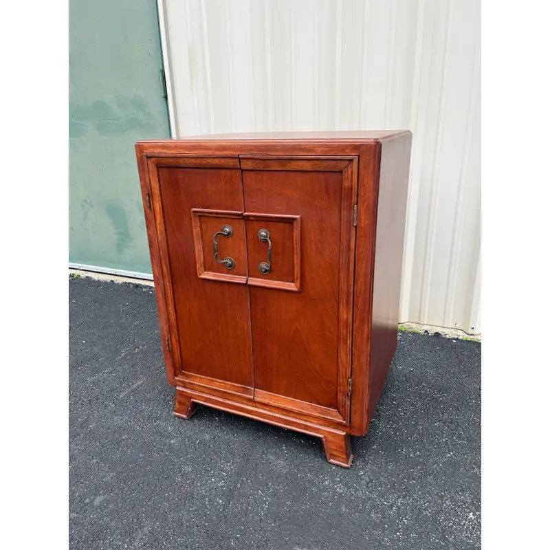 1960s Mid-Century Modern Cherry Vinyl Record Cabinet