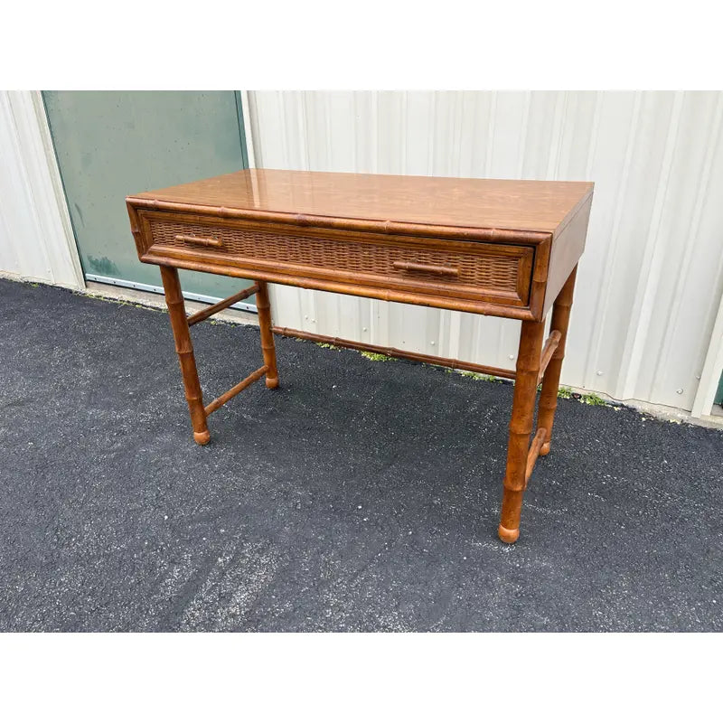 1970's American of Martinsville Faux Bamboo Writing Desk
