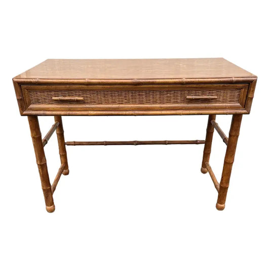 1970's American of Martinsville Faux Bamboo Writing Desk