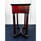 1970s Baker Furniture Empire Style Mahogany Two-Drawer Side End Table