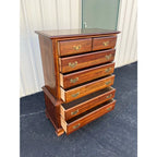 1970s Cresent Furniture 7-Drawer Cherry Chippendale Tall Chest of Drawers