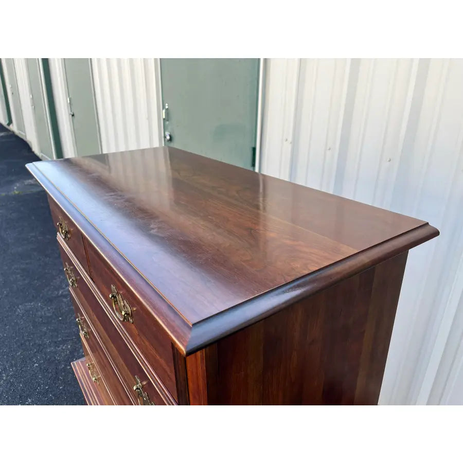 1970s Cresent Furniture 7-Drawer Cherry Chippendale Tall Chest of Drawers