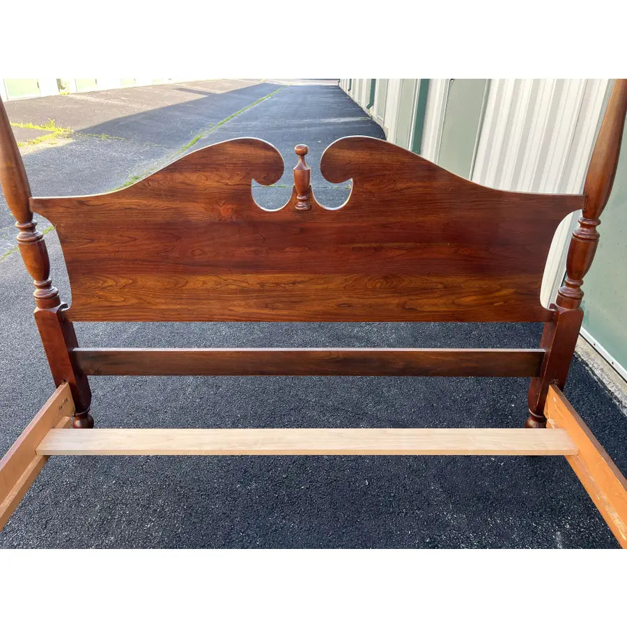 1970s Cresent Furniture Queen Cherry Poster Bed Frame
