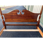 1970s Cresent Furniture Queen Cherry Poster Bed Frame