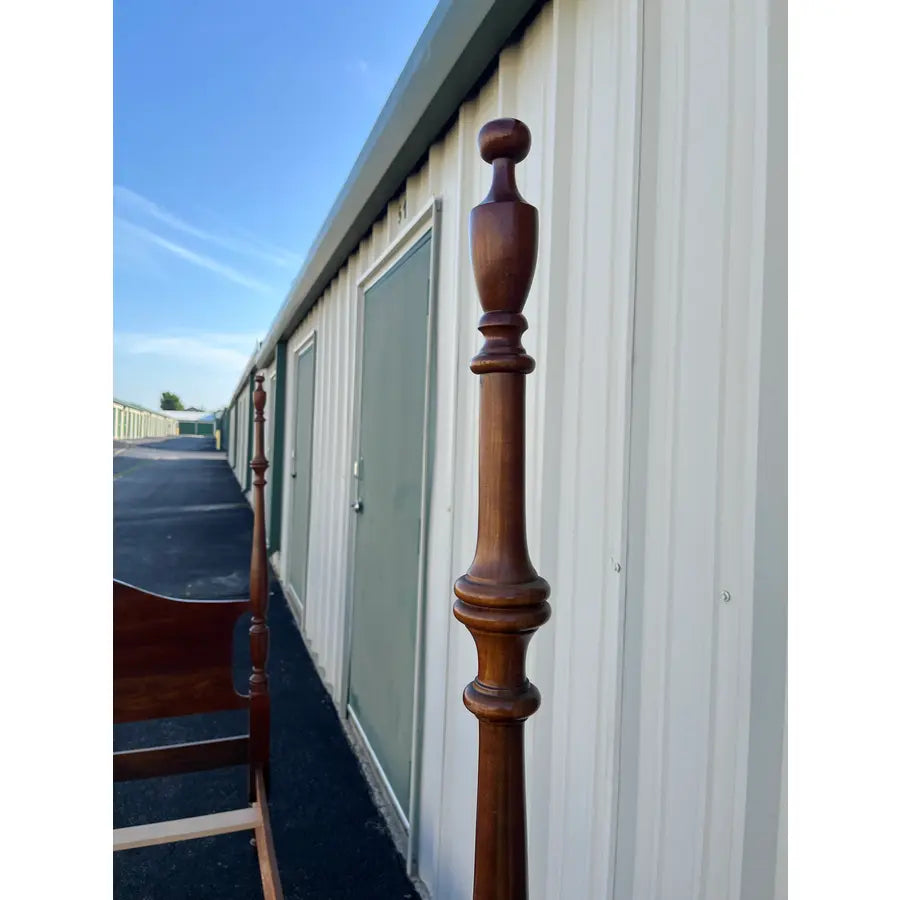 1970s Cresent Furniture Queen Cherry Poster Bed Frame