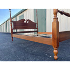 1970s Cresent Furniture Queen Cherry Poster Bed Frame