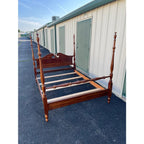 1970s Cresent Furniture Queen Cherry Poster Bed Frame