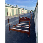 1970s Cresent Furniture Queen Cherry Poster Bed Frame
