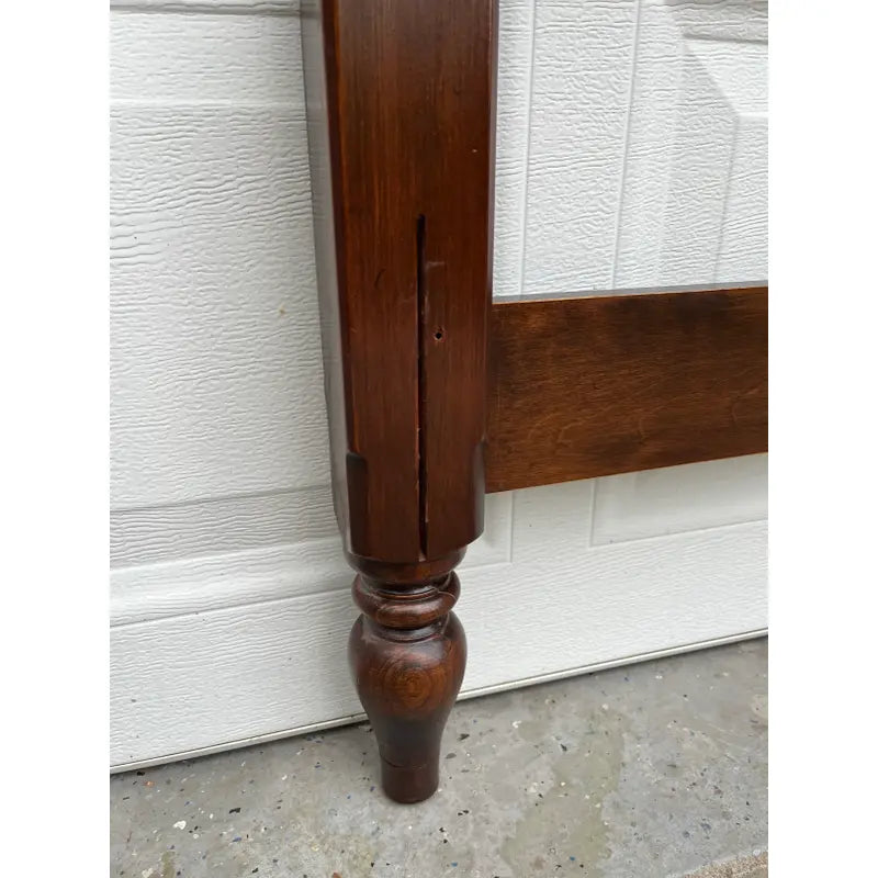 1970s Ethan Allen Georgian Court Queen Cherry 4-Poster Headboard