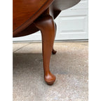 1970s Henkel Harris Queen Anne Cherry Drop Leaf Oval Coffee Table