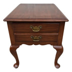 1970s Henkel Harris Queen Anne Cherry Two-Drawer Nightstand