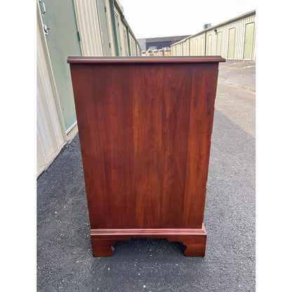 1970s Henkel Harris Solid Black Cherry Chippendale 9-Drawer Dresser