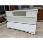 1970s Mid-Century Full Size Bookcase Head and Footboard- Newly Painted - Set of 2