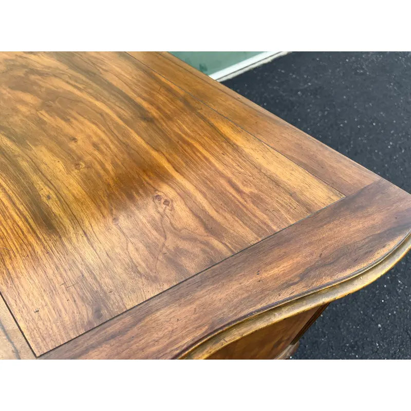 1980's Baker Furniture Louis XV Walnut Chest of Drawers or Commode