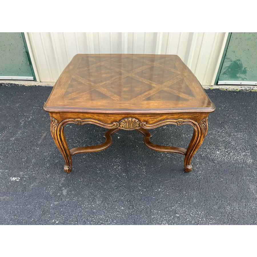 1980s Drexel Heritage French Country Walnut Side Table