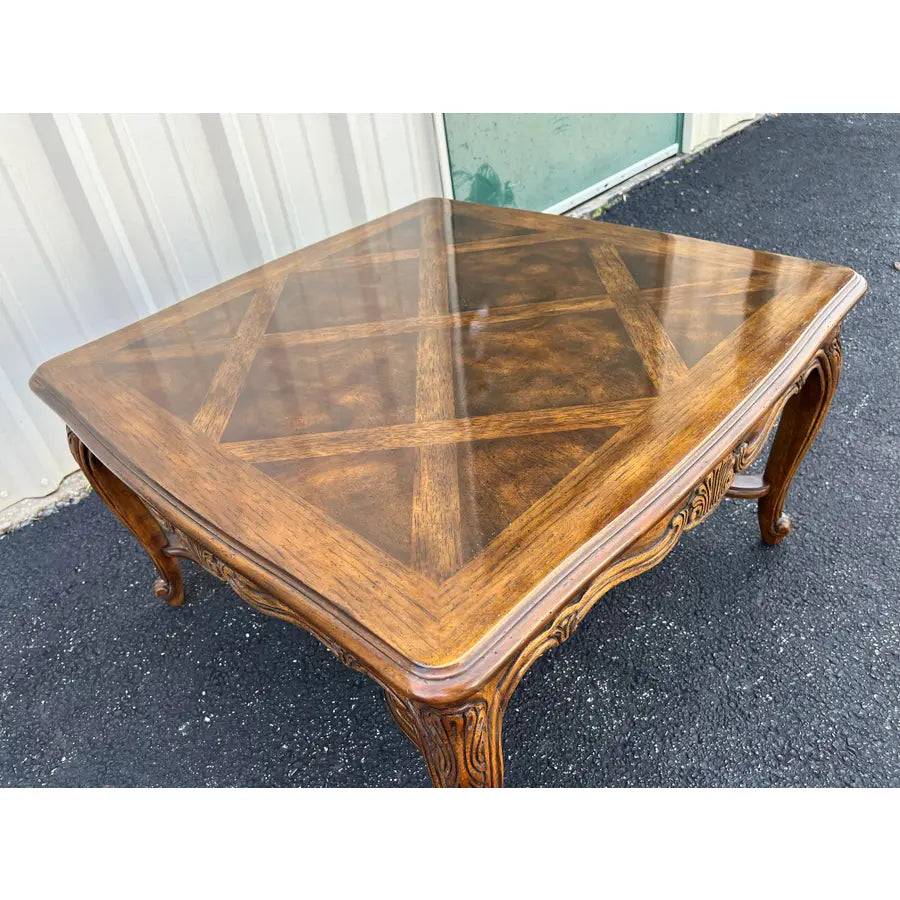 1980s Drexel Heritage French Country Walnut Side Table