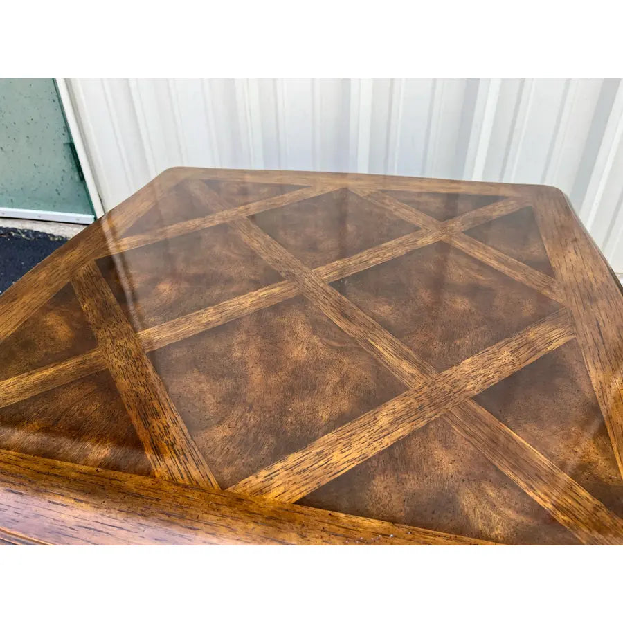 1980s Drexel Heritage French Country Walnut Side Table