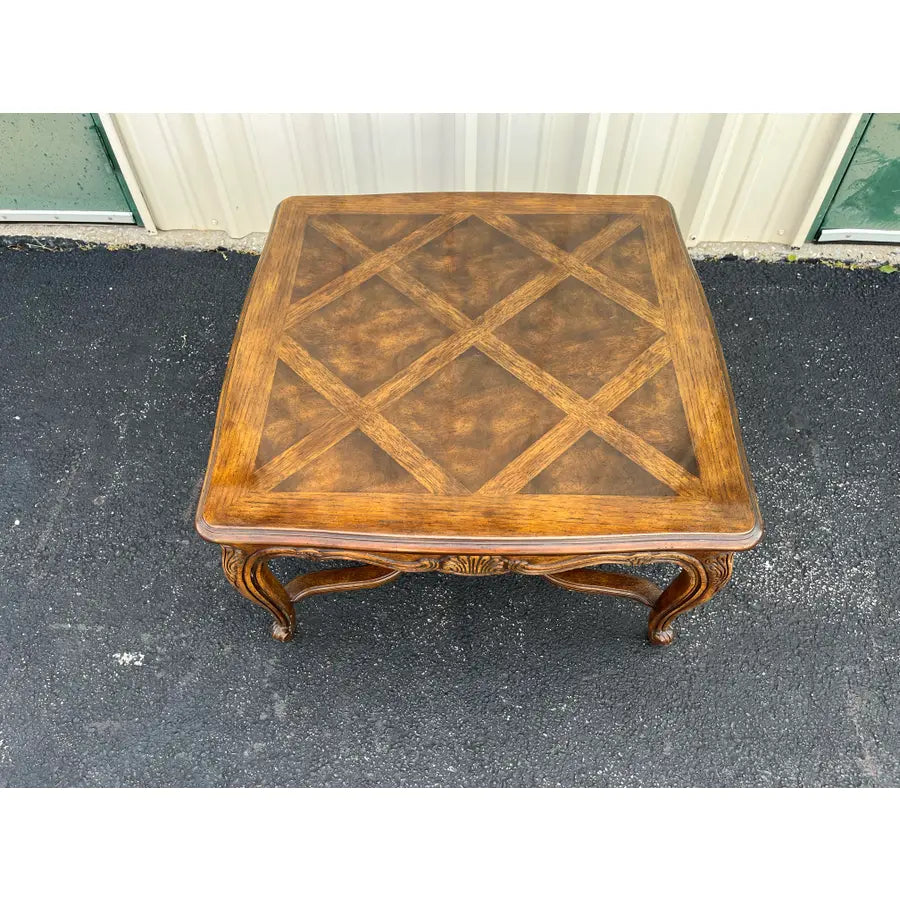 1980s Drexel Heritage French Country Walnut Side Table