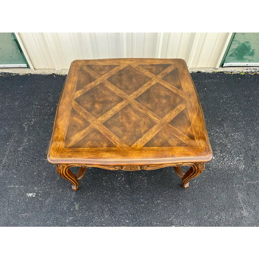 1980s Drexel Heritage French Country Walnut Side Table