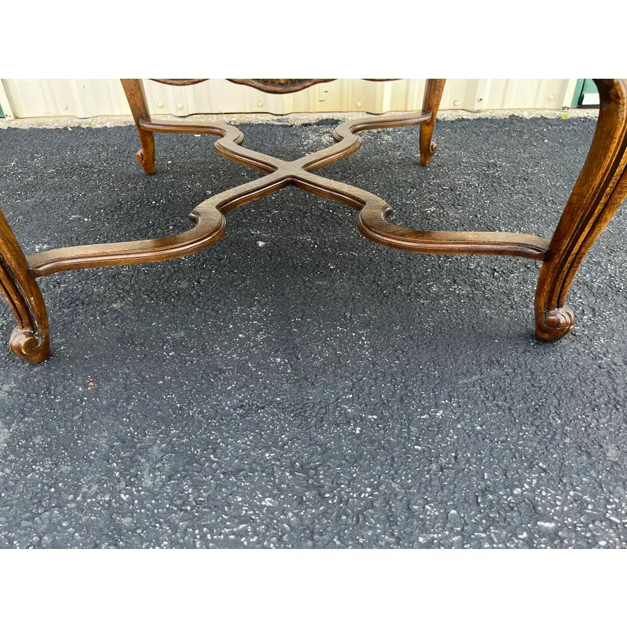 1980s Drexel Heritage French Country Walnut Side Table