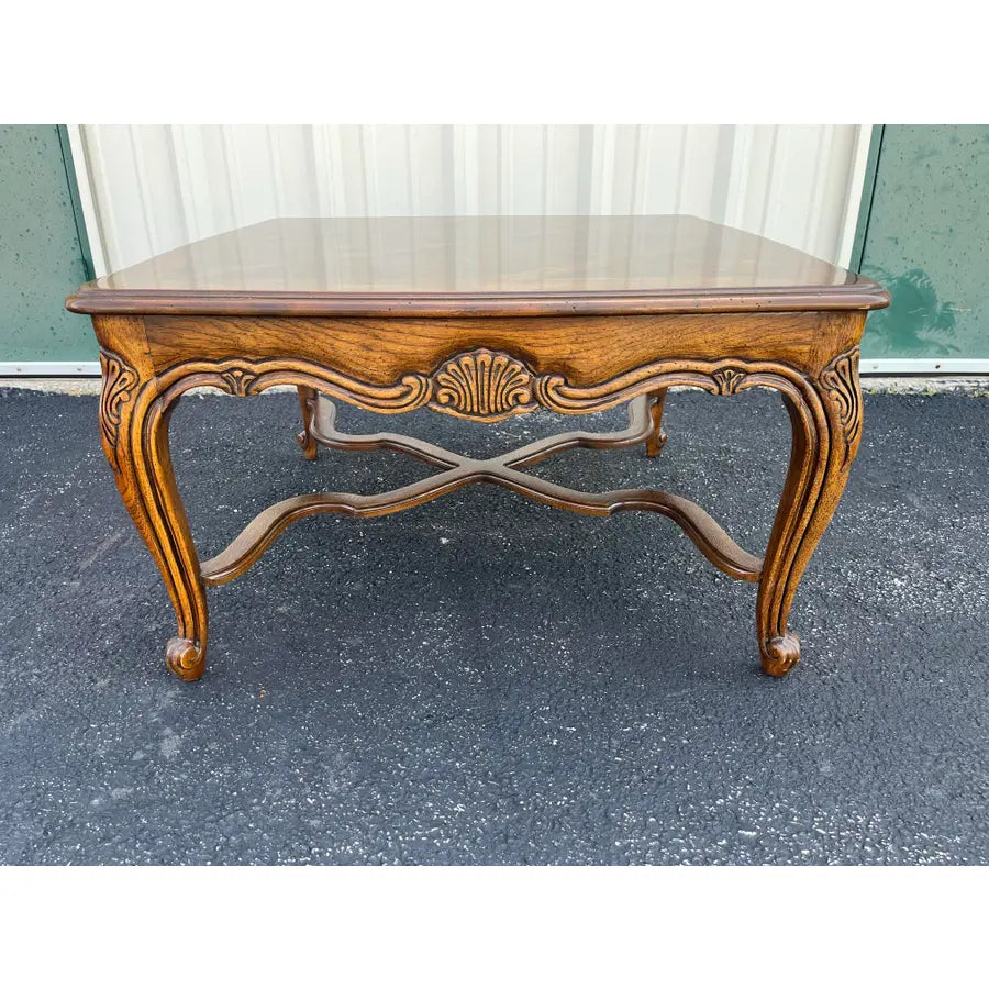 1980s Drexel Heritage French Country Walnut Side Table