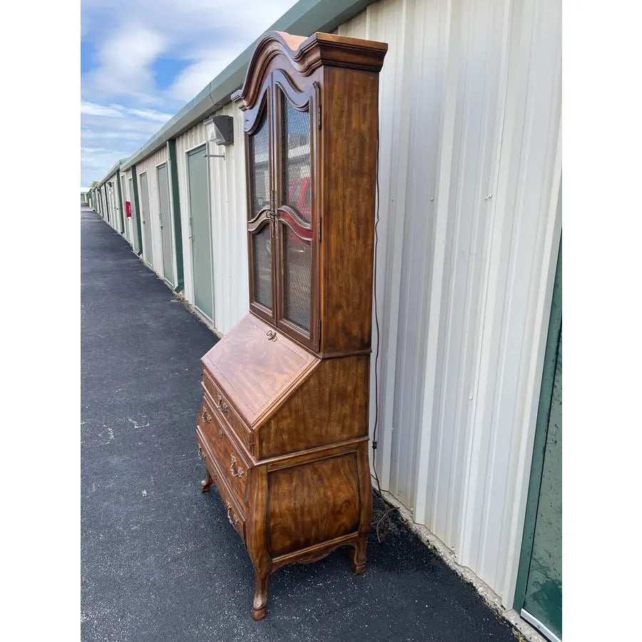 1980s Drexel Heritage Grand Villa Collection Bombay Secretary Desk With Hutch