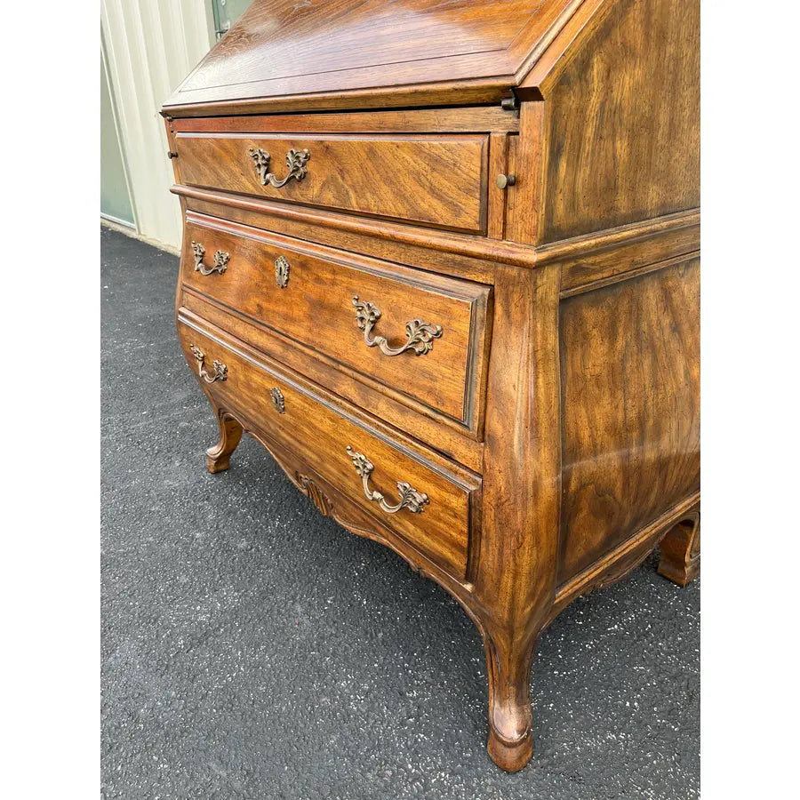 1980s Drexel Heritage Grand Villa Collection Bombay Secretary Desk With Hutch