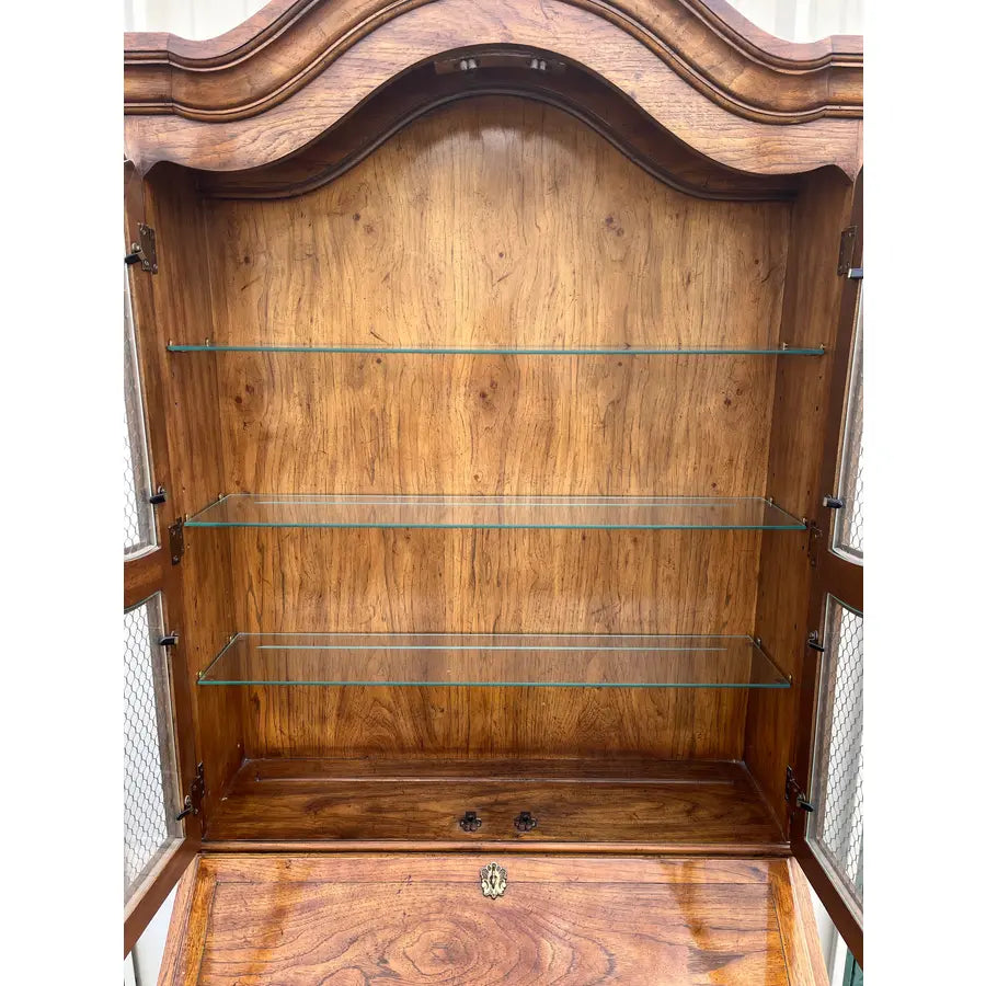 1980s Drexel Heritage Grand Villa Collection Bombay Secretary Desk With Hutch