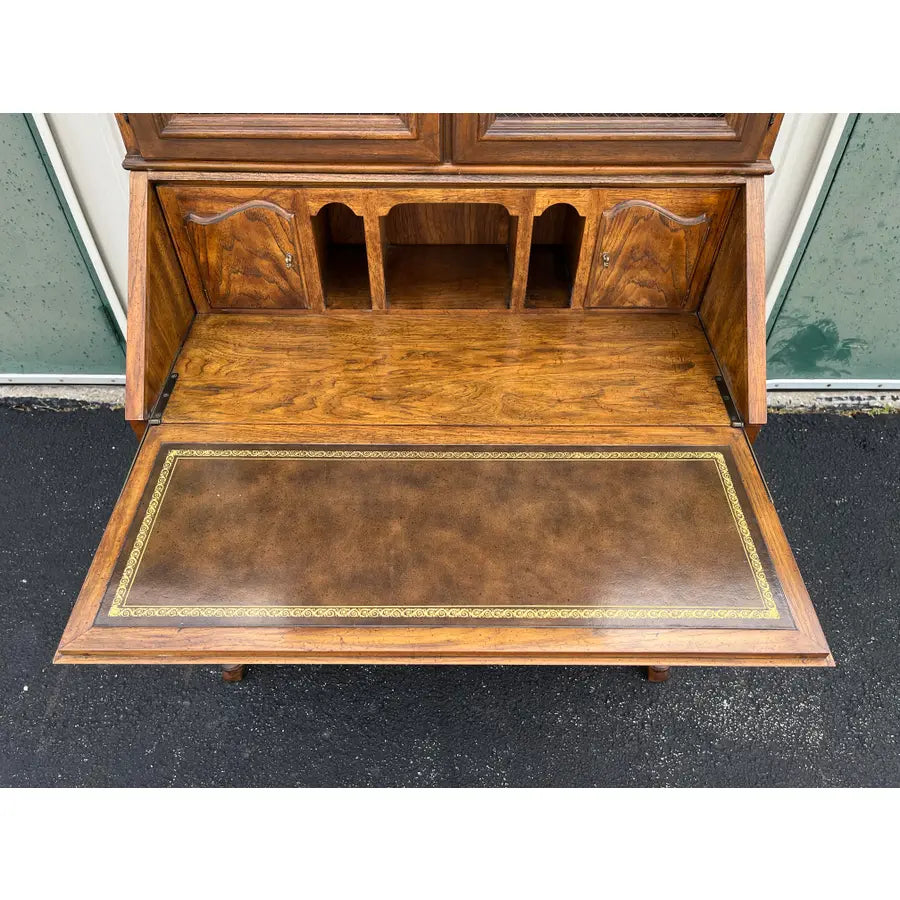 1980s Drexel Heritage Grand Villa Collection Bombay Secretary Desk With Hutch