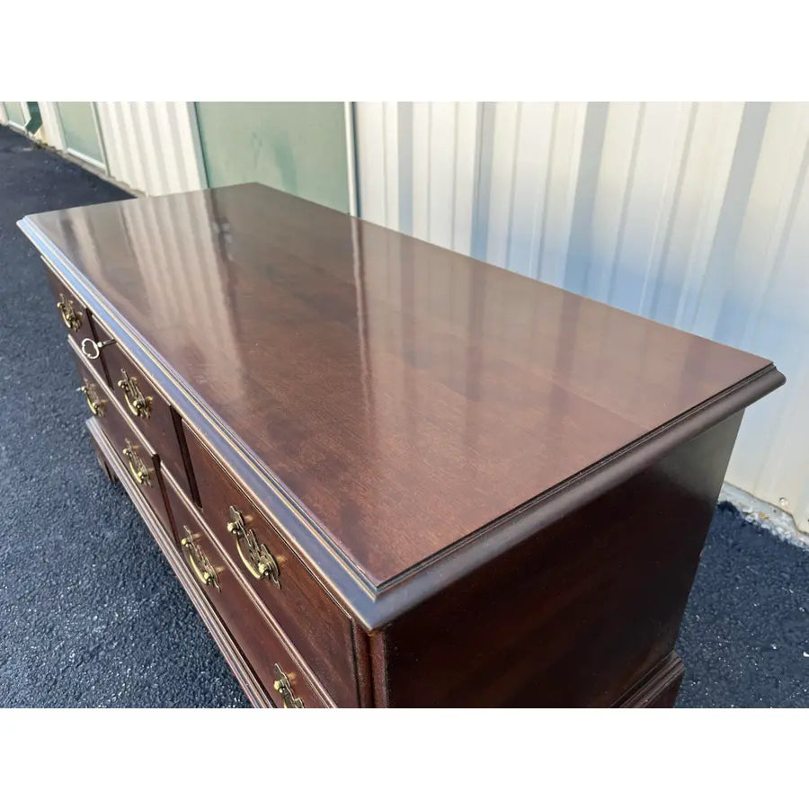 1980s Ethan Allen Georgian Court Cherry Blanket Chest