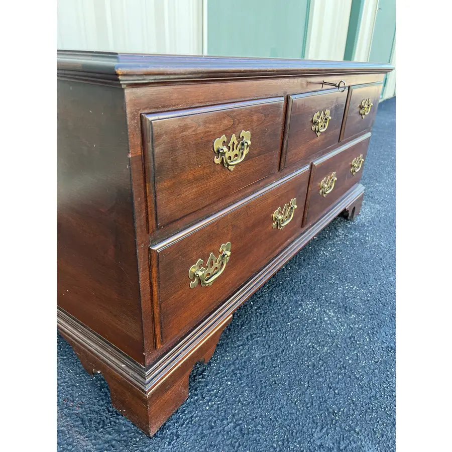 1980s Ethan Allen Georgian Court Cherry Blanket Chest
