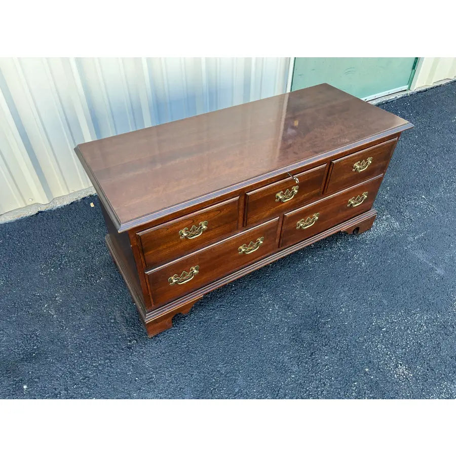 1980s Ethan Allen Georgian Court Cherry Blanket Chest