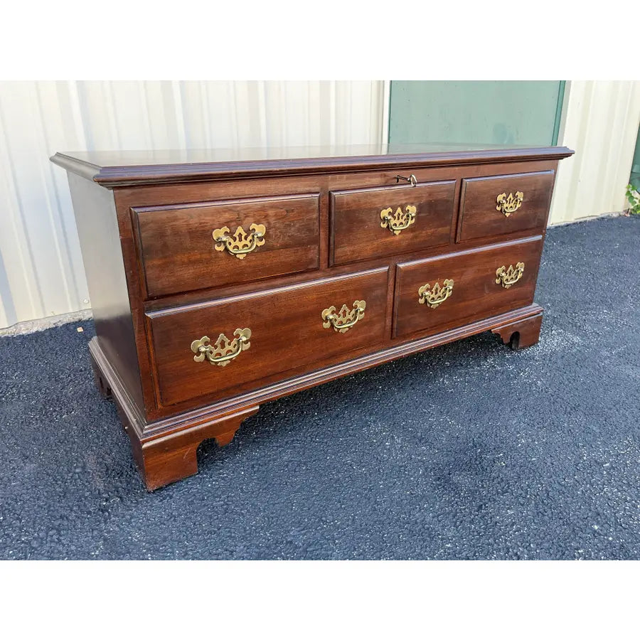 1980s Ethan Allen Georgian Court Cherry Blanket Chest