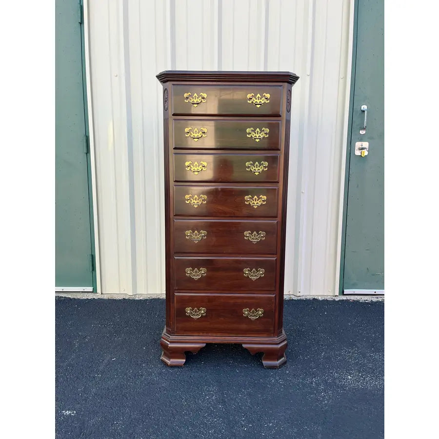 1980s Ethan Allen Georgian Court Cherry Lingerie Chest of Drawers