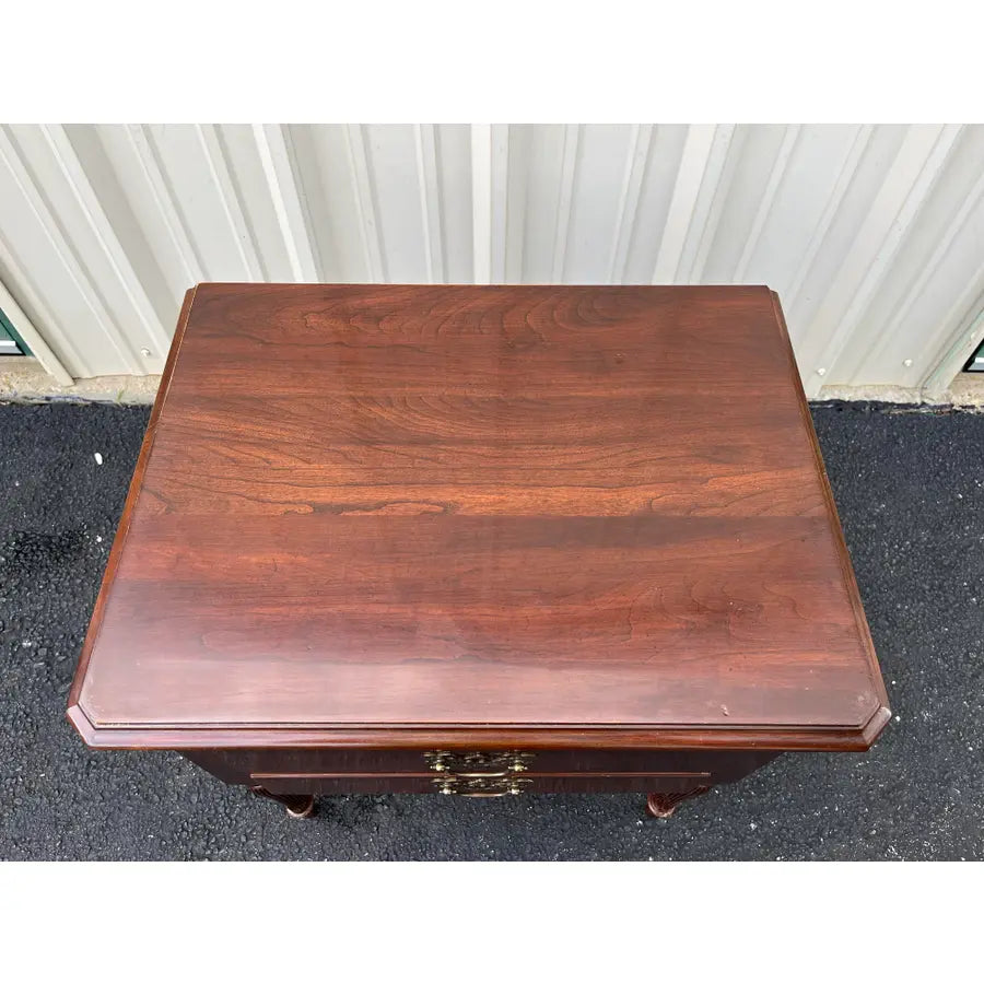 1980s Ethan Allen Georgian Court Cherry Nightstands- A Pair