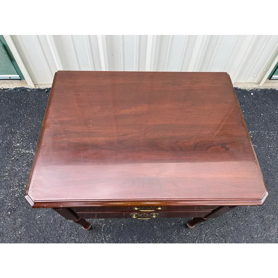 1980s Ethan Allen Georgian Court Cherry Nightstands- A Pair